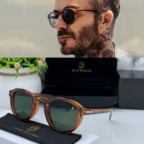 Daviid Beckhamm Round brown green (Premium Quality