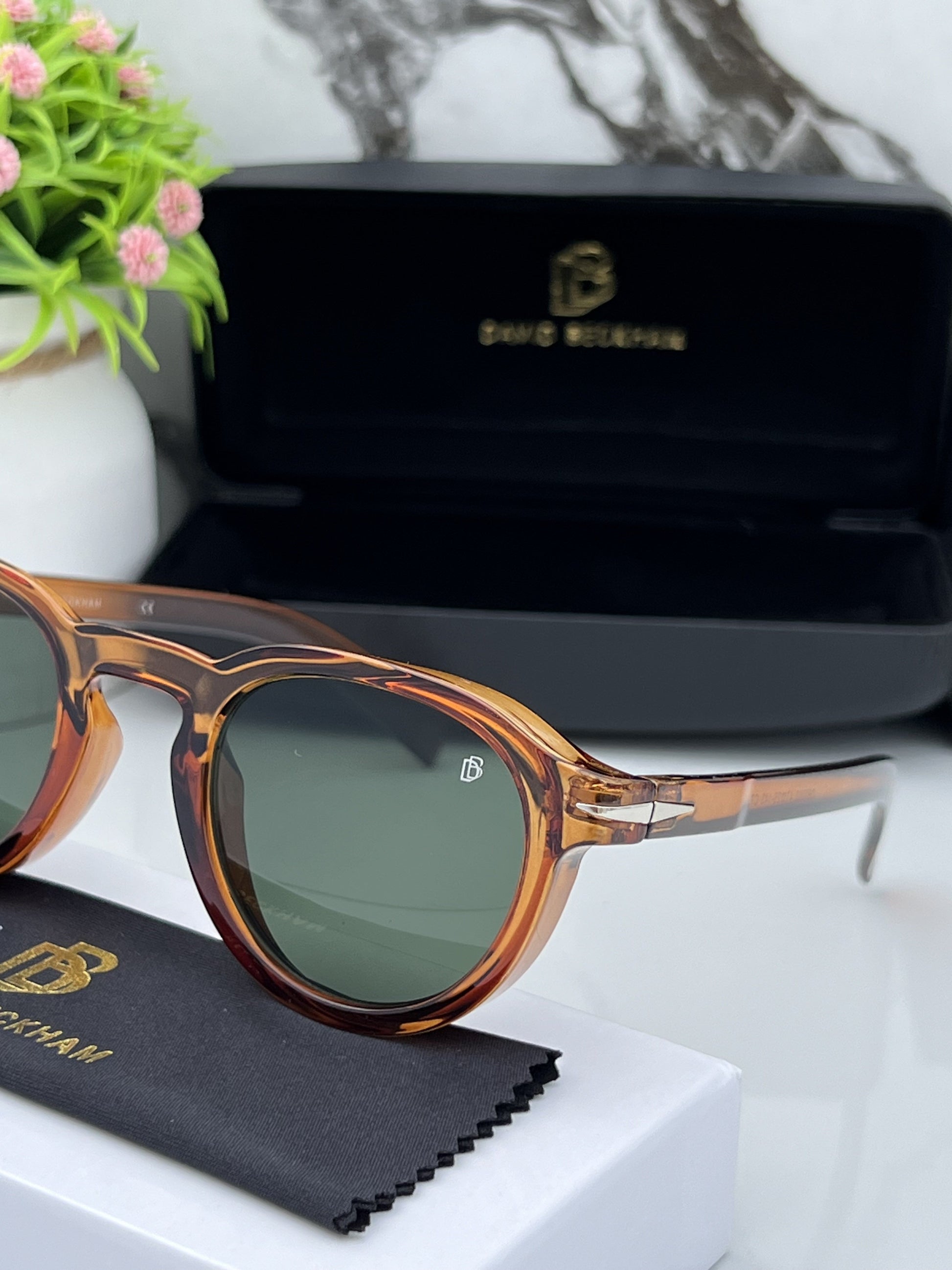 Daviid Beckhamm Round brown green (Premium Quality