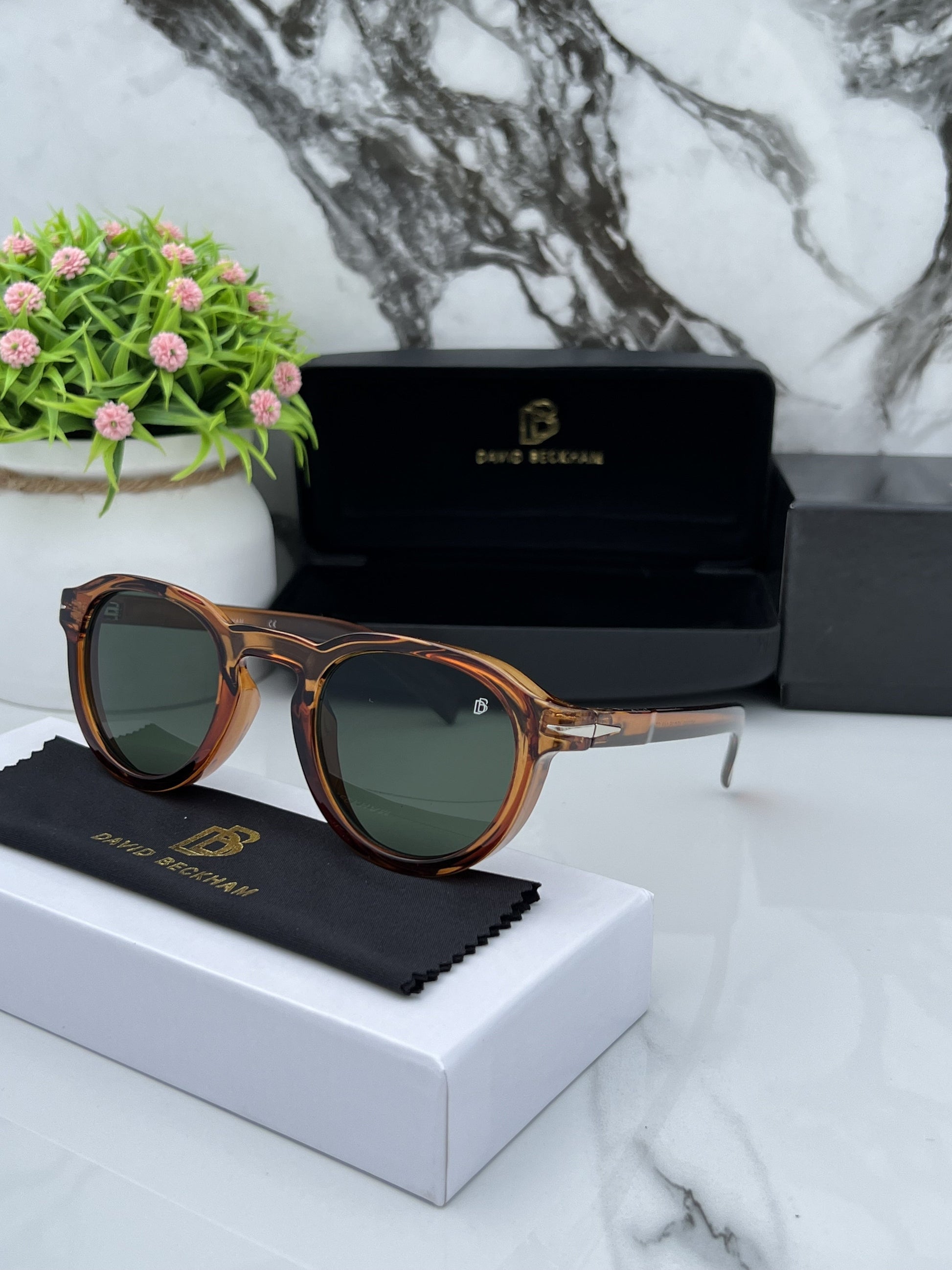 Daviid Beckhamm Round brown green (Premium Quality