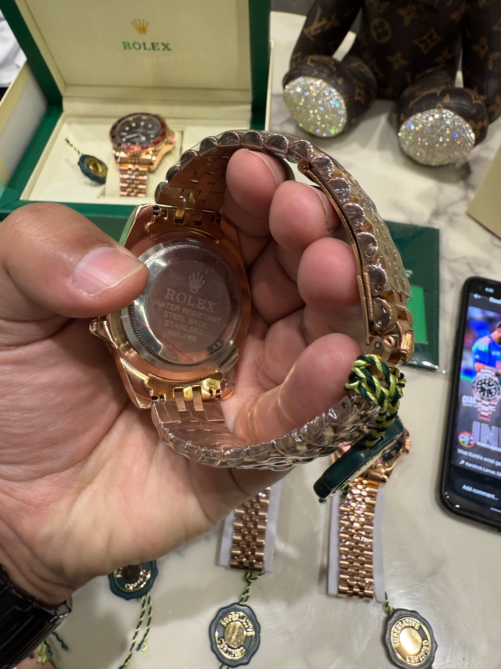 Rolexx GMT-Master-II Oyster, Virat Kholi, Everose gold