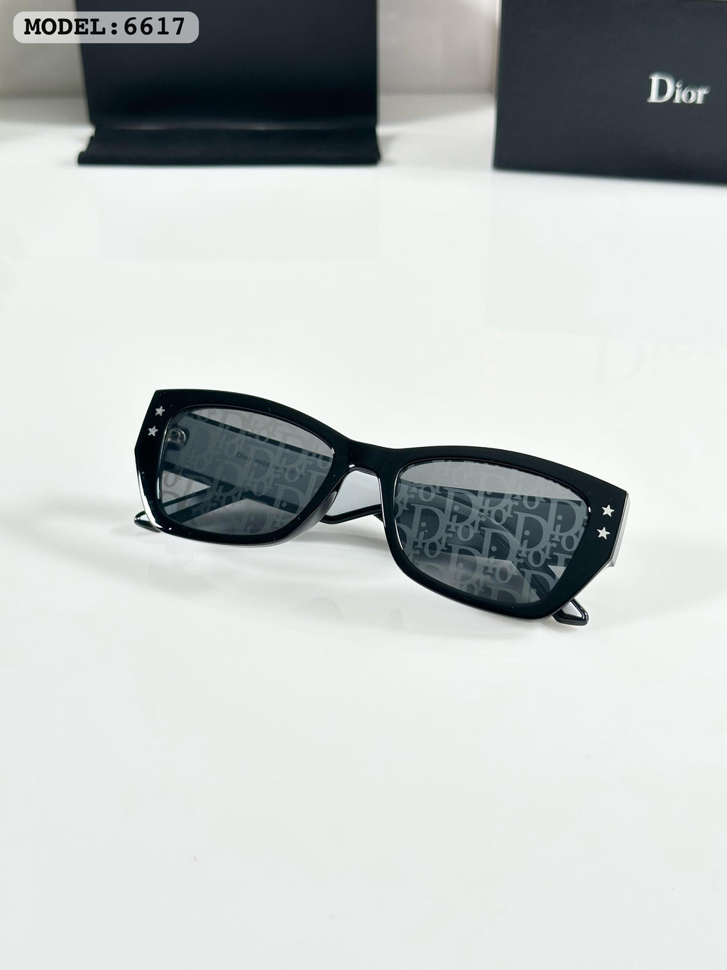 DIORR 6617 PRINTED BLACK WHITE