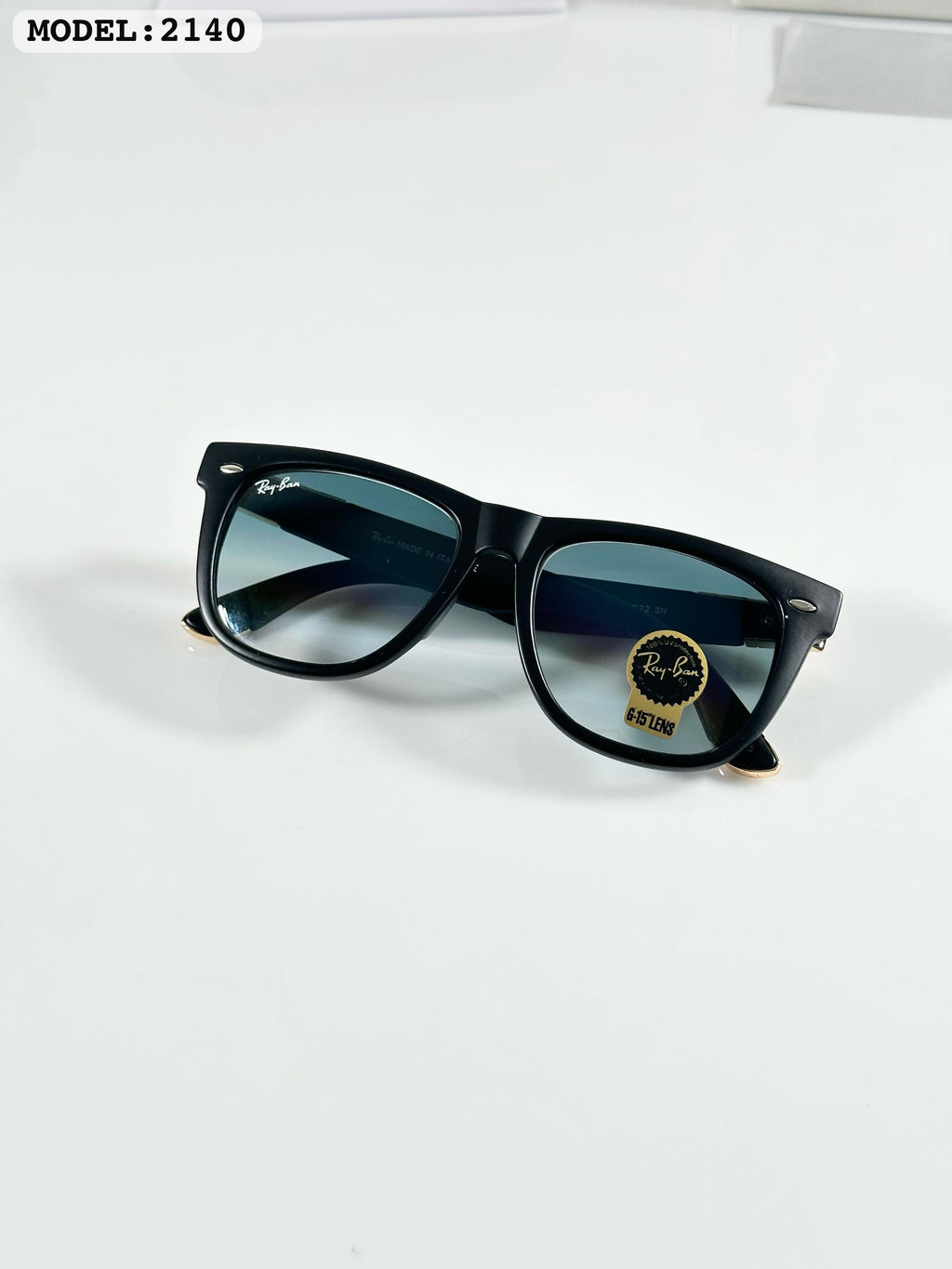 RAYBANN 2140 GOLD BLACK BLUE DC GLASS