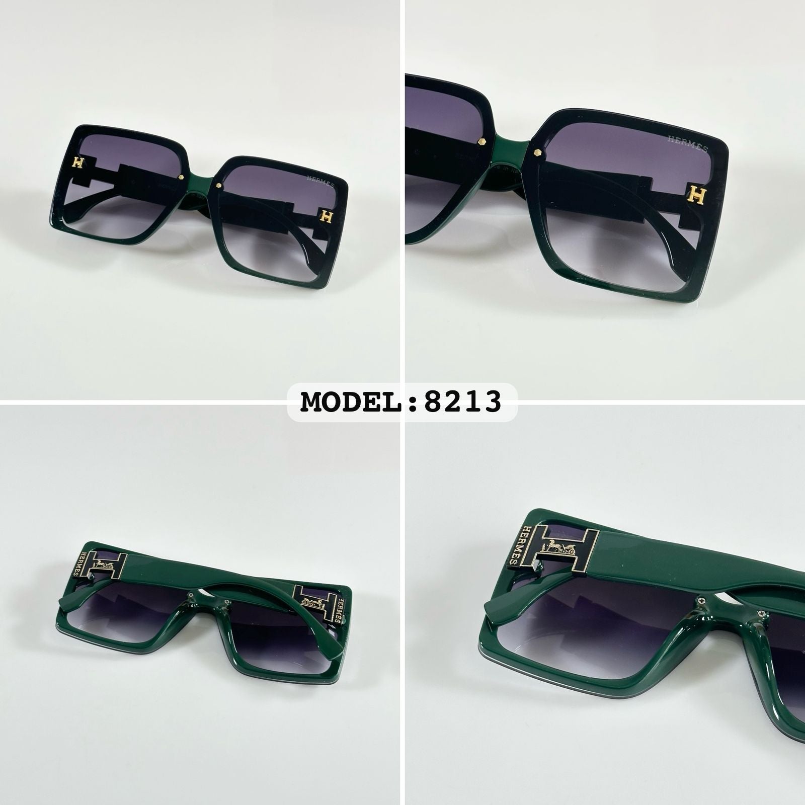 Hermess 8213 Black Green - Women