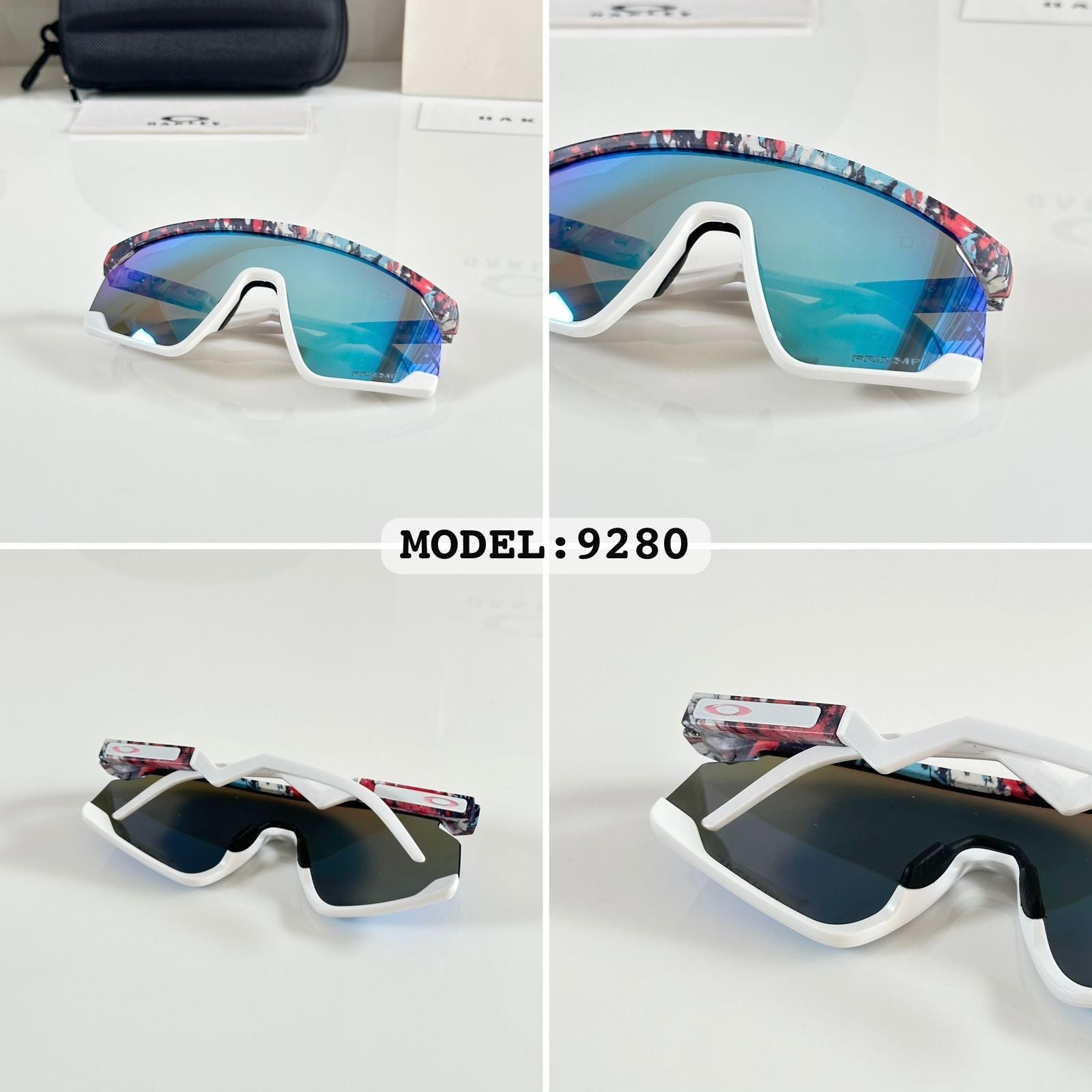OAKLEYY 9280 WHITE AQUA
