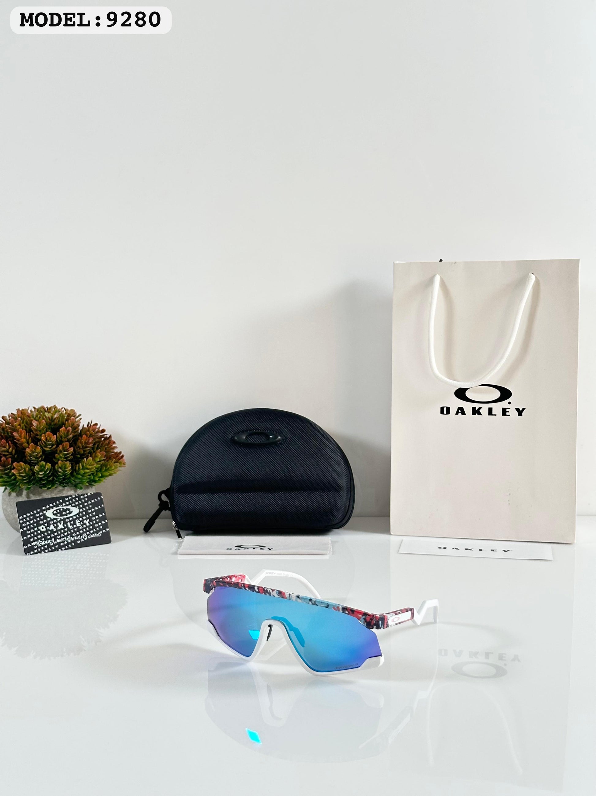OAKLEYY 9280 WHITE AQUA