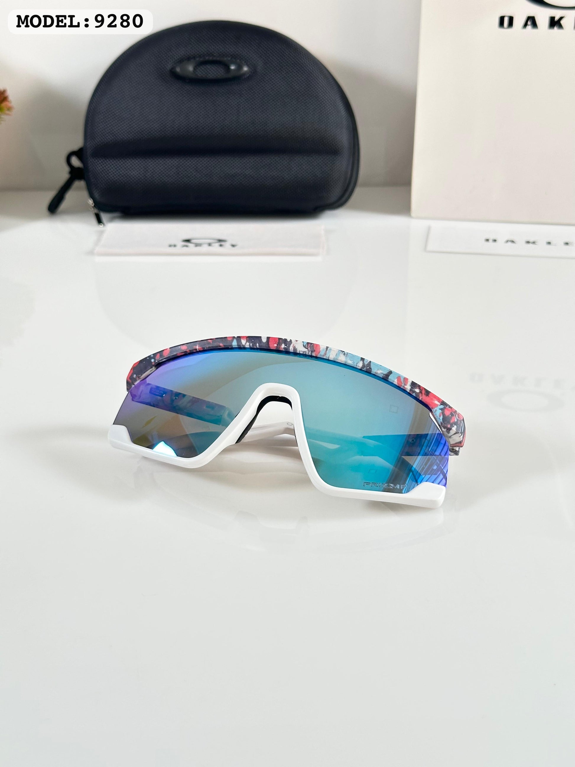 OAKLEYY 9280 WHITE AQUA