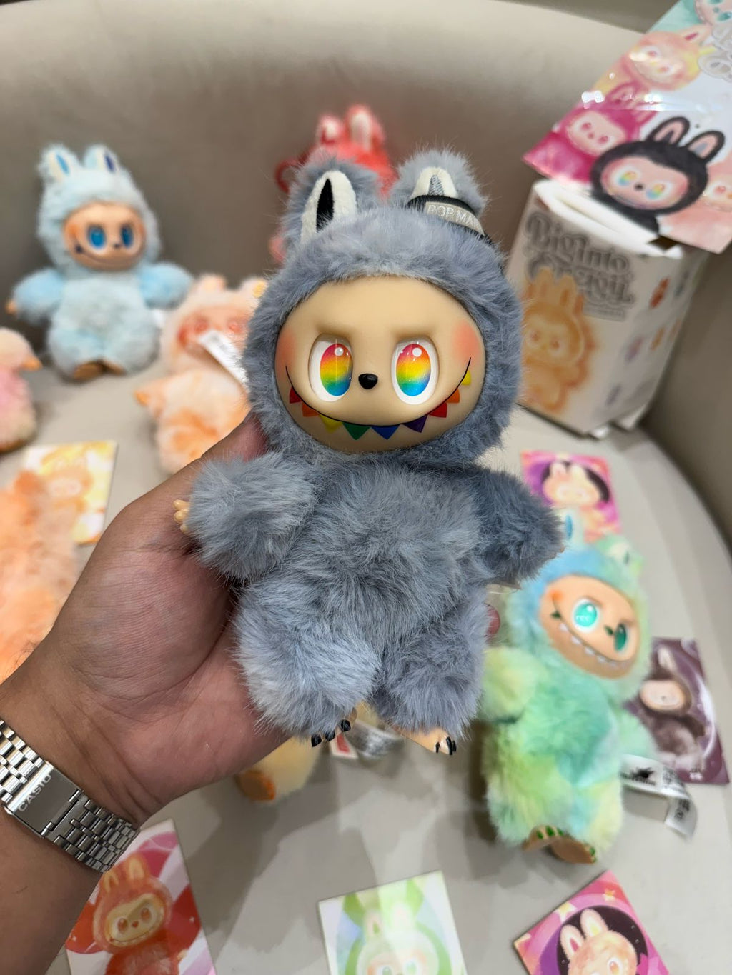 Labubuu The Monster - Light Gray (Premium Quality)