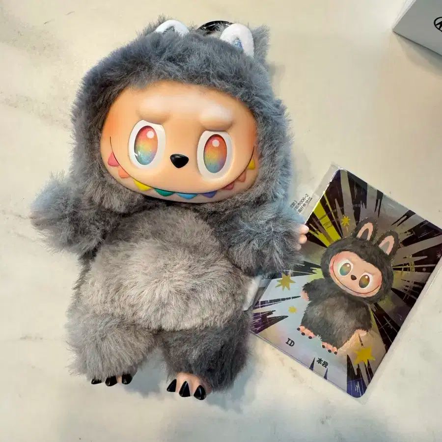 Labubuu The Monster - Light Gray (Premium Quality)