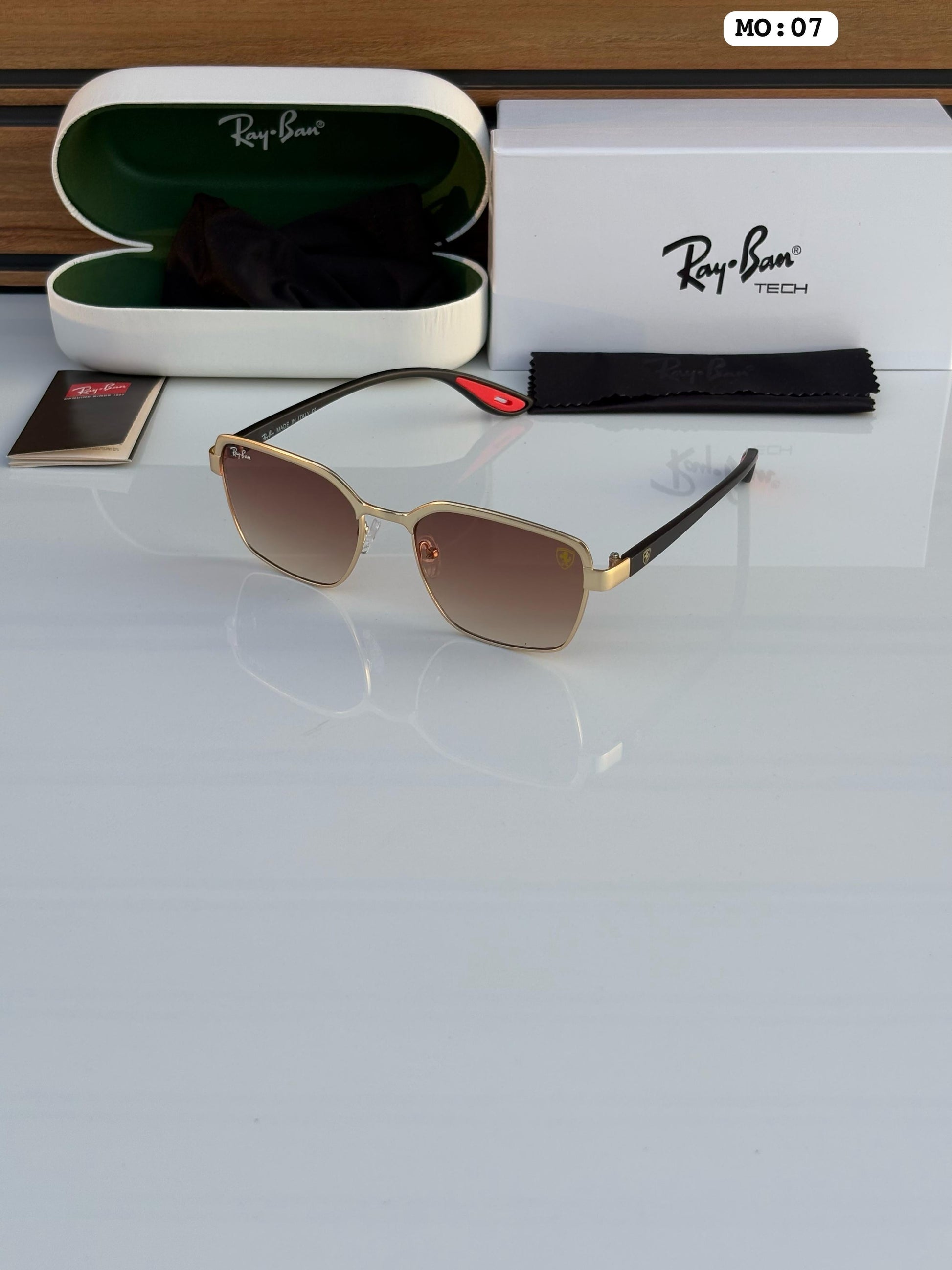 RAYBANN 07 GOLDEN BROWN SHADES