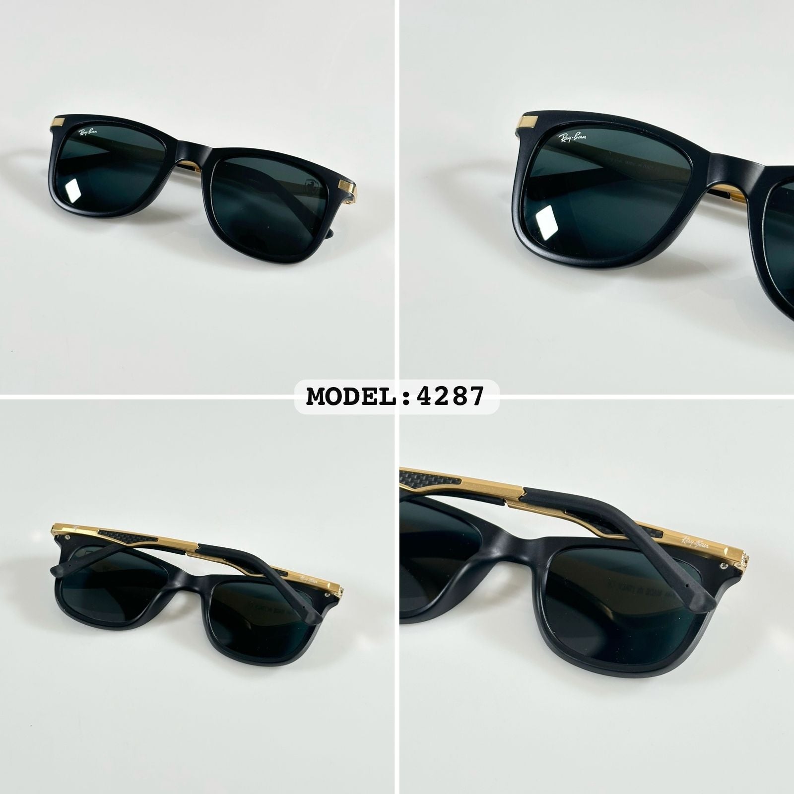 RAYBANN 4287 GOLD BLACK GLASS