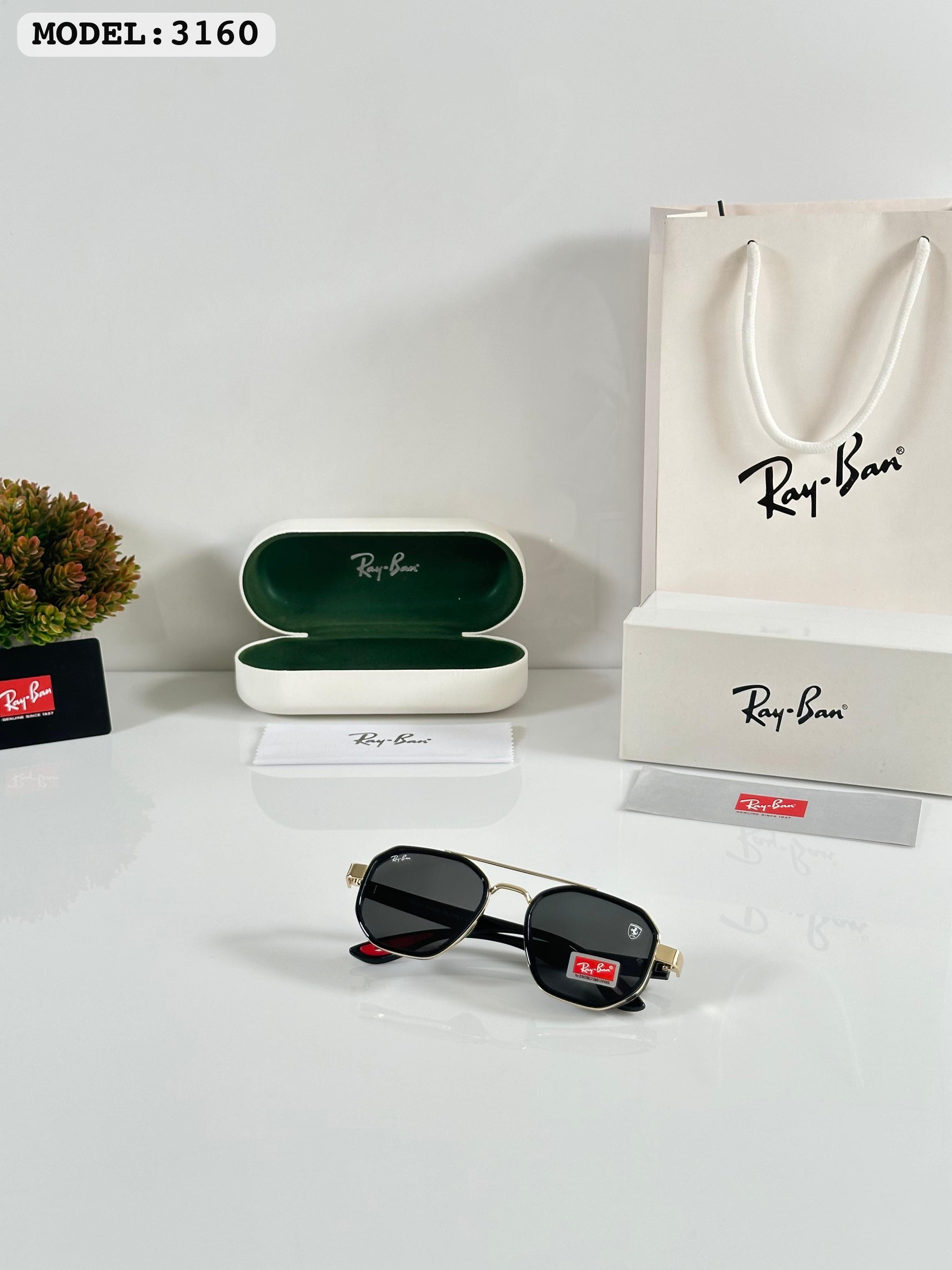 RAYBANN 3160 GOLD BLACK
