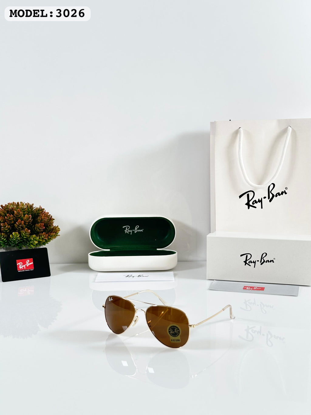 RAYBANN AVIATOR 3026 GOLD BROWN