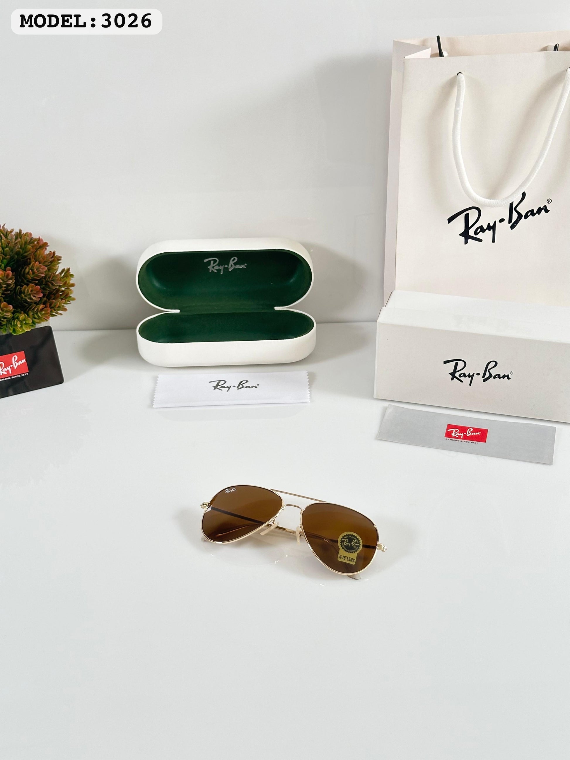 RAYBANN AVIATOR 3026 GOLD BROWN