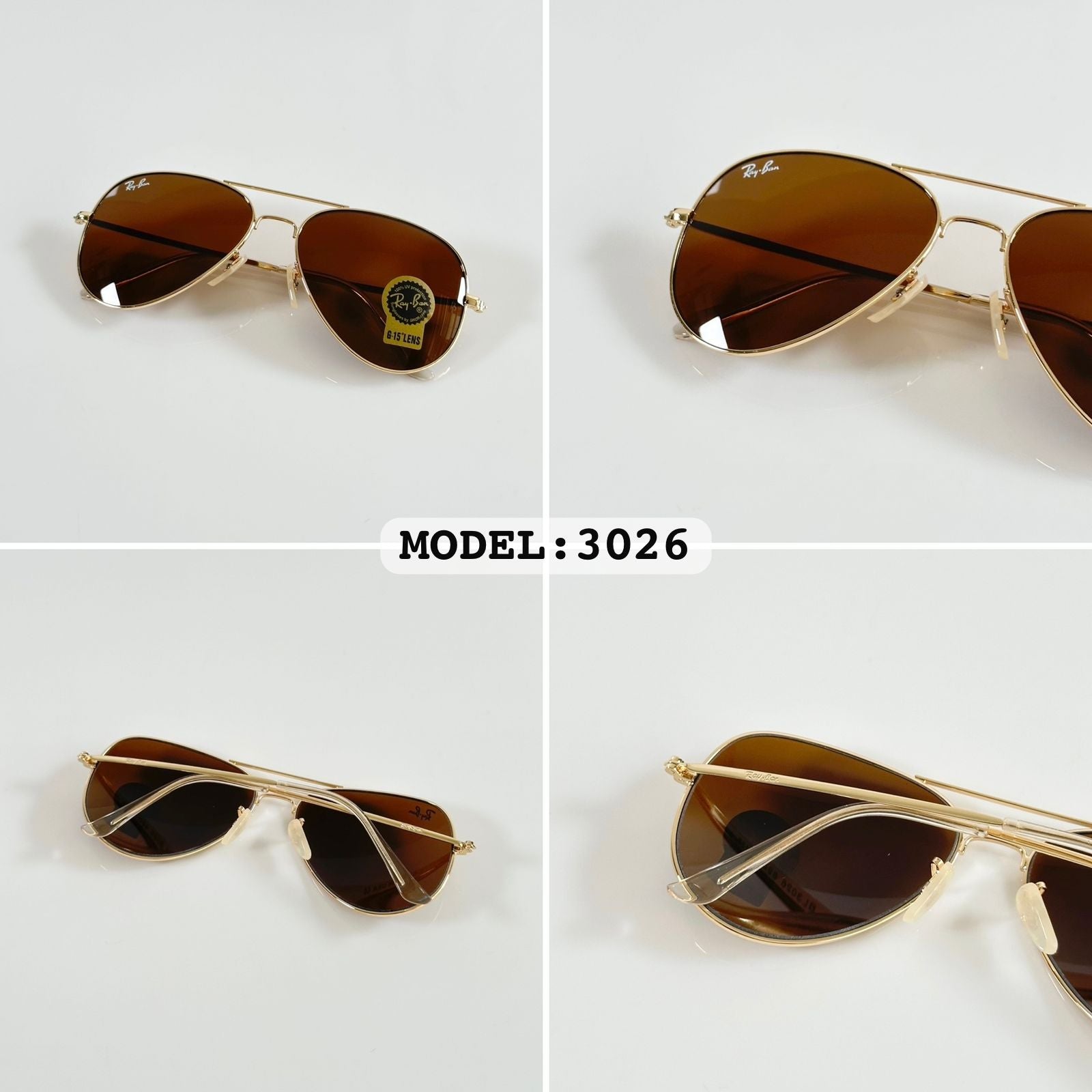 RAYBANN AVIATOR 3026 GOLD BROWN