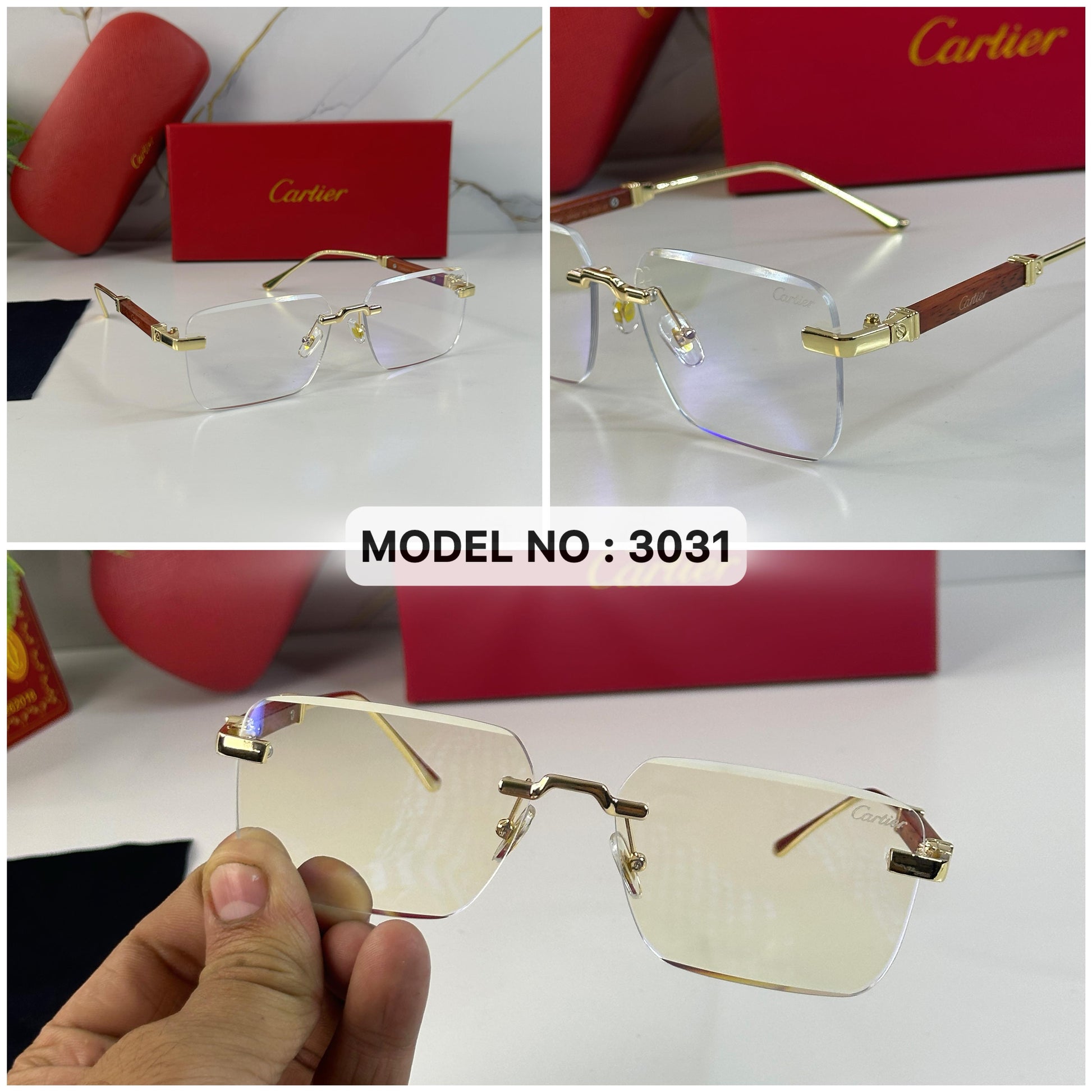 CARTIERR 3031 Gold Frameless (Exclusive)
