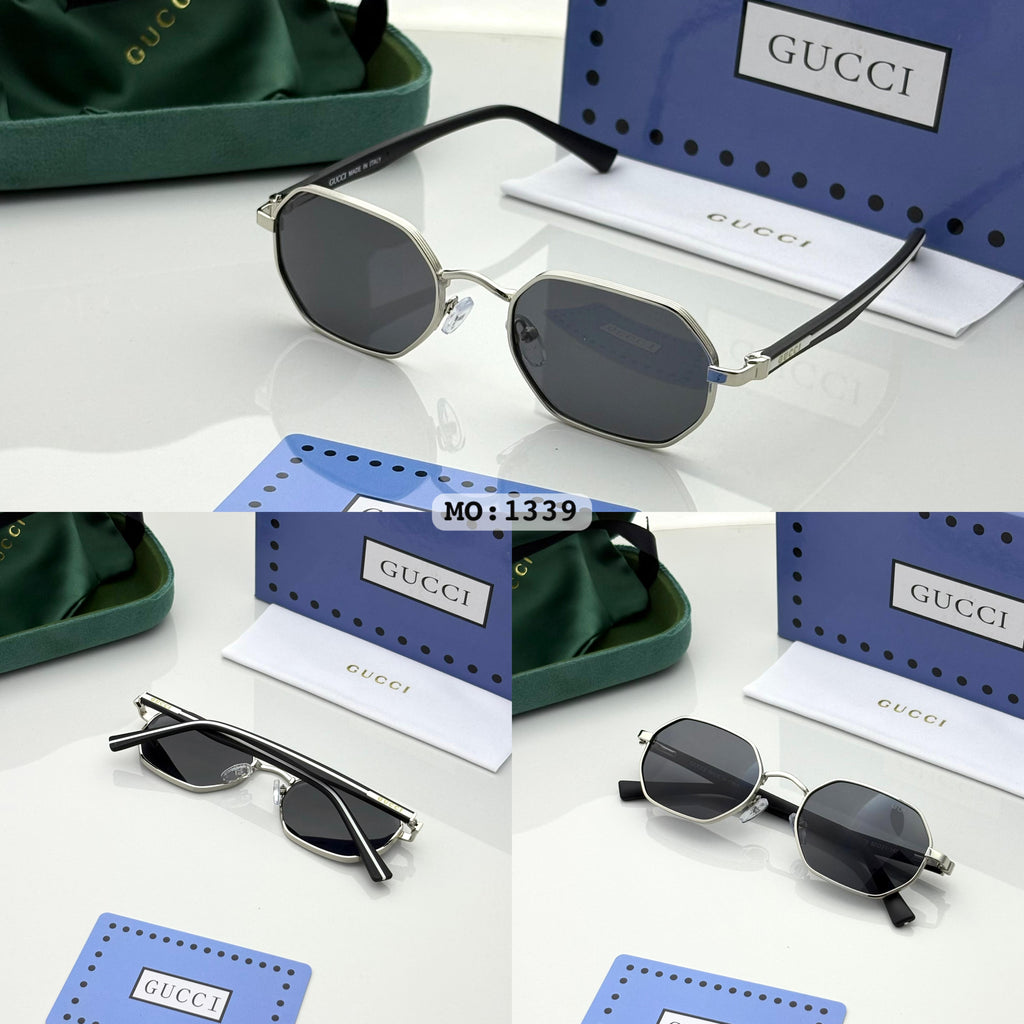 Guccii 1339 Silver Black