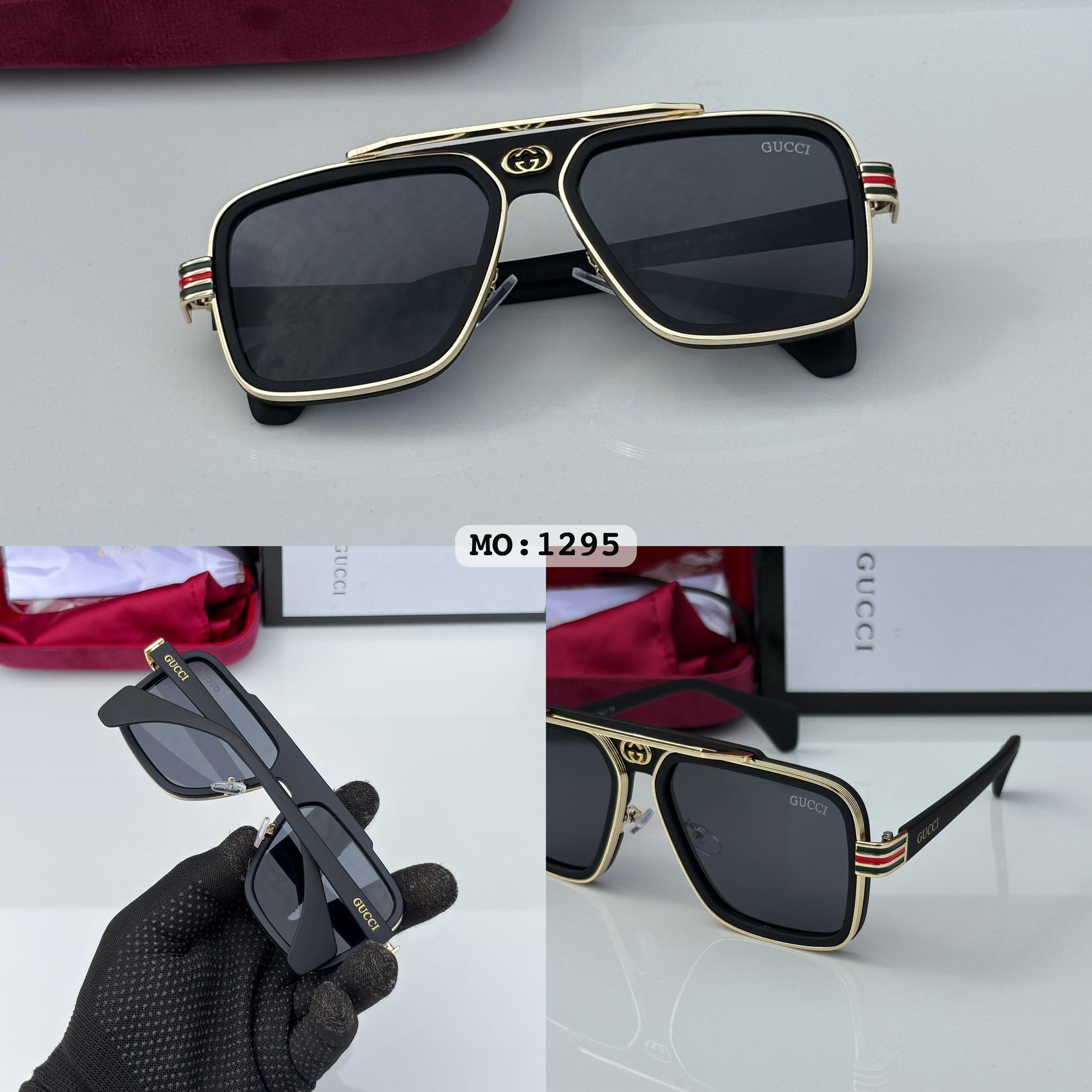 Guccii 1295 Gold/Black