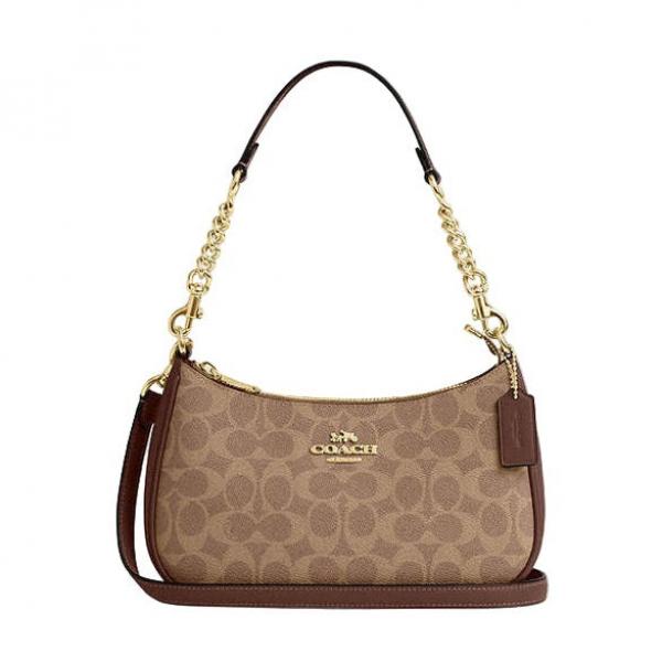 Coach Teri Apricot Brown Premium Shoulder Bag