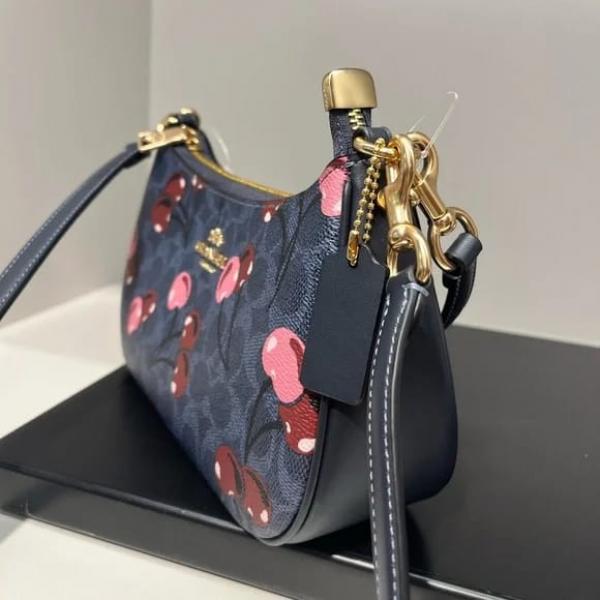 Coach Teri Signature Blue Cherry Print