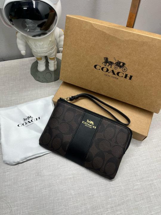 Coachh Corner Zip Wrislet 103 Brown Premium
