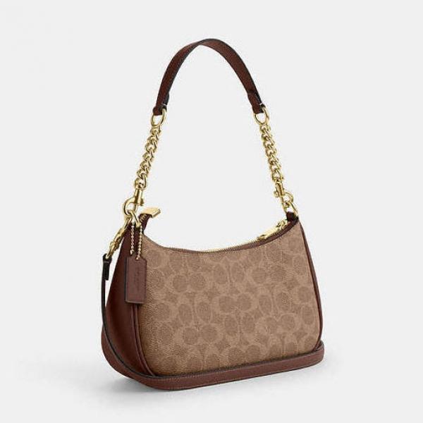 Coach Teri Apricot Brown Premium Shoulder Bag